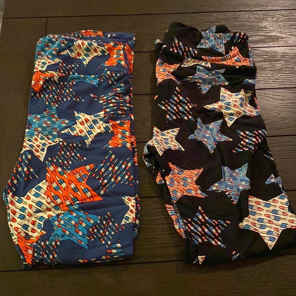 Lularoe One Size Leggings Bomb Pop 4th 